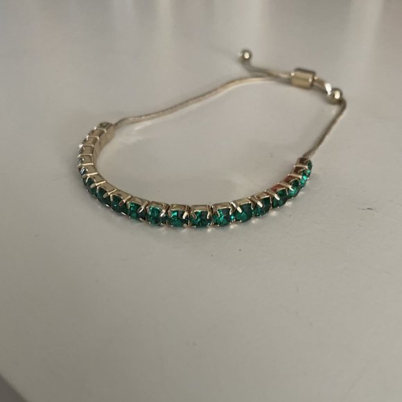J. Crew Gold Quality Gem Drawstring Bracelet - Picture 1 of 5
